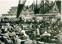 Festakt anlässlich der Einweihung des Berliner Funkturms 3.9.1926. Bild: "obs/Messe Berlin GmbH"