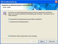 Die sorglose Vorgehensweise: OneButtonDefrag