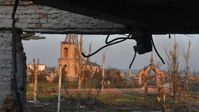 Eine zerstörte Kirche in Artjomowsk Bild: Sputnik / RIA Nowosti