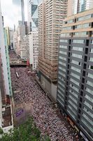 Proteste am 9. Juni 2019 in der Hennessy Road (Wan Chai) – Hongkong