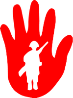 „Red Hand“: Logo Deutsches Bündnis Kindersoldaten