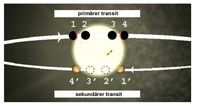 Illustrtation eines Systems mit einem Transit-Planeten. Bild: Daniel Angerhausen, IRS, Universität Stuttgart