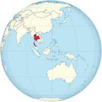 Königreich Thailand auf der Karte