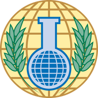 Logo  Organisation für das Verbot chemischer Waffen (englisch Organisation for the Prohibition of Chemical Weapons, OPCW)