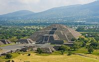 Looking at Pirámide de la Luna from Pirámide del Sol, Teotihuacan