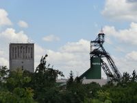 Förderturm einer Erzgrube in Schowti Wody