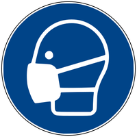 Gebotszeichen M016: Schutzmaske benutzen
