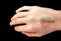 "Tattoo" in Baum-Form, gedruckt auf einem Handrücken. Bild: web.mit.edu