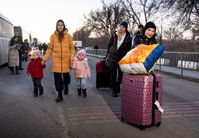 Archivbild: Flüchtlinge aus dem Gebiet Cherson kommen auf der Krim an, 12. März 2022 Bild: Dmitri Makejew / Sputnik