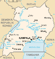 Karte von Uganda