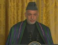 Karzai vor Journalisten im Weißen Haus. Bild: dts Nachrichtenagentur