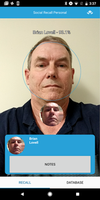 Gesichtserkennung "SocialRecall": App erkennt Person.
