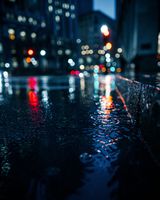 Dunkelheit, Straße, nass