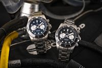 Modell Seascoper der Schweizer Marke Titoni mit Bi-Compax Zifferblatt  Bild: Titoni AG Fotograf: David Drilling