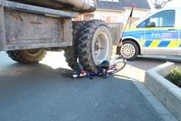 Abstellort des Baggers nach dem Unfall Bild: Polizei