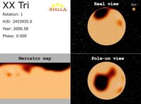 Ausschnitt aus der Zeitreihe von Doppler-Aufnahmen.
Quelle: A. Künstler, T. A. Carroll und K. G. Strassmeier, Leibniz-Institut für Astrophysik Potsdam (AIP) (idw)