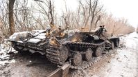 Archivbild: Ein zerstörter ukrainischer Panzer Bild: Sputnik / Wiktor Antonjuk