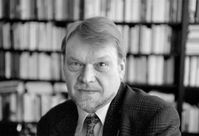 Günther Nonnenmacher am 19. April 2004, Archivbild Bild: Helmut Fricke / F.A.Z. Fotograf: Helmut Fricke
