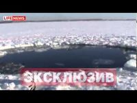 Screenshot aus dem Youtube Video "Lake Chebarkul #RussianMeteor #Meteor point of impact"