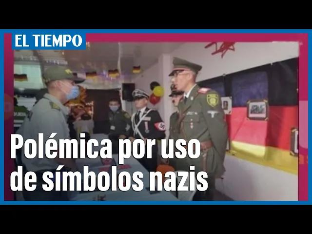 Bild: Screenshot Video: "Reacciones por uso de símbolos nazis en escuela de policía en Tuluá" (https://youtu.be/EIwSsnLsmFA) / Eigenes Werk