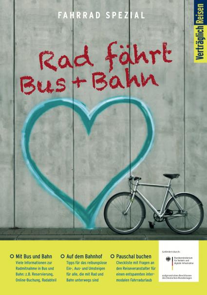 Die Verträglich Reisen-Servicebroschüre "Rad fährt Bus und Bahn" / Bild: "obs/Verträglich Reisen"