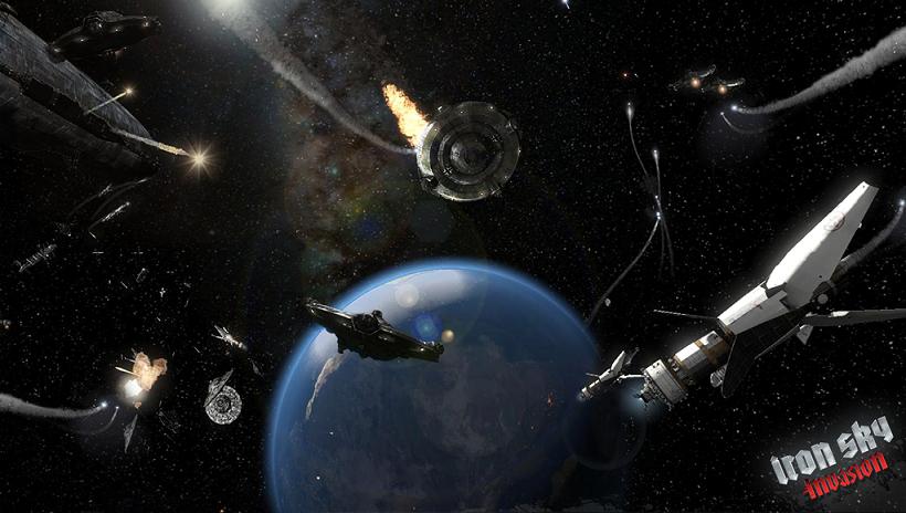 Weltraumschlacht mit verschiendenen Raumschiffmodellen. Bild: TopWare Interactive