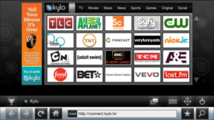 Kylo: Browser speziell für den Fernsehbildschirm. Bild: Hillcrest Labs