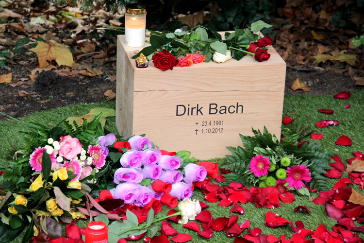 Erste Grabstätte von Dirk Bach auf dem Kölner Melaten-Friedhof