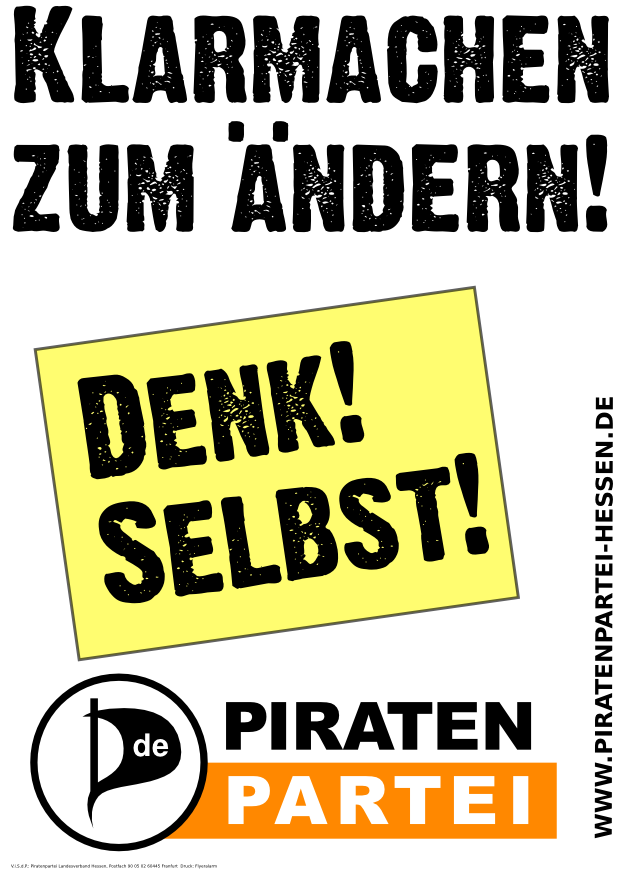 Plakat der Piratenpartei  (Symbolbild)