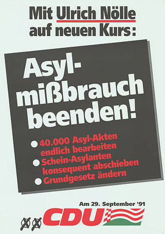 Ein CDU Wahlplakat von 1991 (Symbolbild)