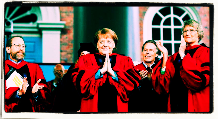 Anführerin Angela Merkel "Der Freien Welt" wird in den USA gefeiert, lediglich im kleinen Deutschland ist sie nicht ganz so beliebt (2019)