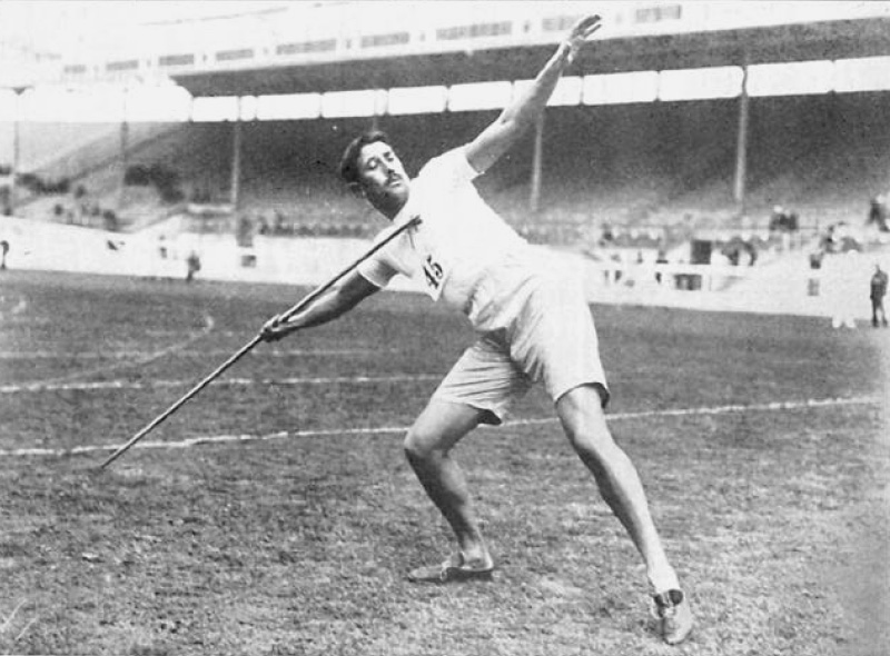 Eric Lemming, dreimaliger Olympiasieger, gilt als Erfinder der modernen Speerwurftechnik.