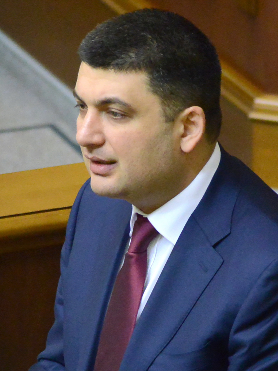Wolodymyr Hrojsman als Parlamentspräsident (2014)