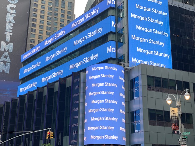 Morgan Stanley globales Hauptquartier auf dem Times Square, New York