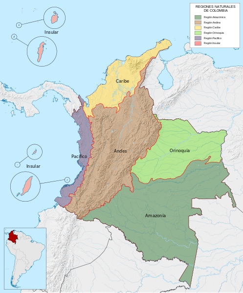 Naturräumliche Gliederung Kolumbiens