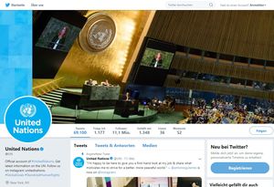 Vereinte Nationen auf Twitter: Das ginge besser.