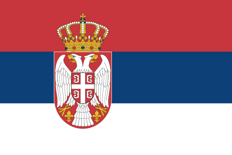 Flagge der Republik Serbien