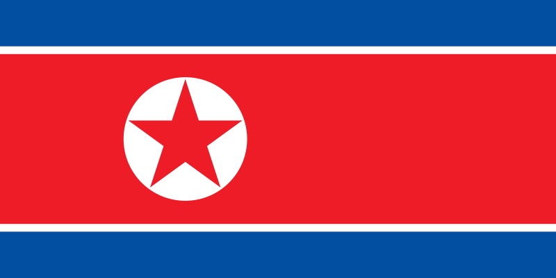 Flagge der Demokratische Volksrepublik Korea (Nordkorea)