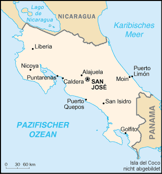 Karte von Costa Rica Bild: de.wikipedia.org