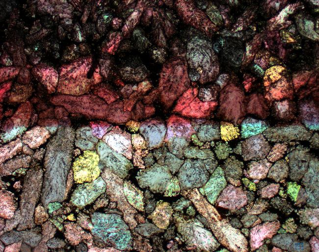 Kalzitkristalle im Alaunschiefer als Indikatoren für die Bildung von Methan