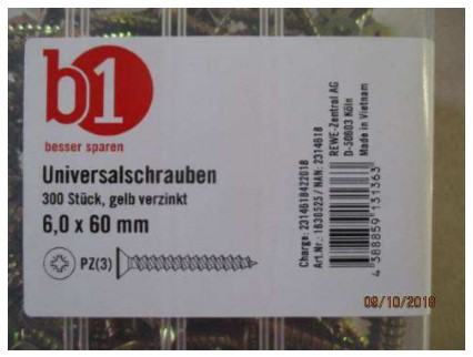 Rückruf Universalschraube / Bild: "obs/toom Baumarkt GmbH"